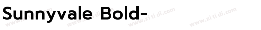 Sunnyvale Bold字体转换